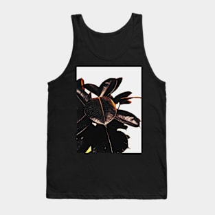 Leaves, Brown, Tropical leaves, Leaf, Modern art, Wall art, Print, Minimalistic, Modern, Scandinavian print Tank Top